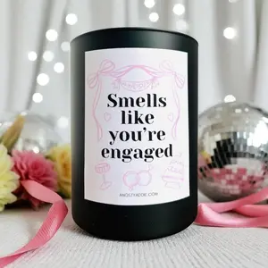 Smells Like You’re Engaged Candle – Bride to Be Gift | Engagement Gift for Her | Bridal Shower Gift | Fiancée Wedding Planning Gift | Vegan Coconut Soy