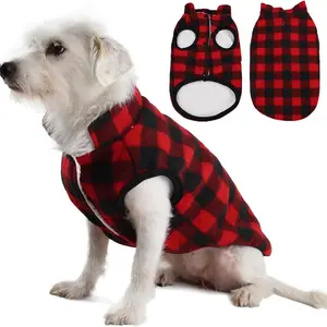 Dog Coat Soft Pet Sweater with Leash Hole Windproof Poodle Dogs Jacket with Fleece Lined Warm Cat Clothes for Cold Weather Thick Pet Winter Puffer Coat Waterproof Dog Coats for Small,Middle and Large Dogs