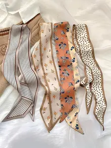 4 Pcs Bag Scarf Decorative Strips, Long Thin Bag Decoration Ribbon, Luxury Atmosphere, Versatile Handbag Accessories, Adjustable Chain