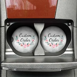 Personalized Car Coasters | Custom Car Accessories | Custom Order | Set of 2