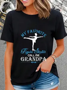 100% Cotton Ice Skating Grandpa - Figure Skater T-Shirt