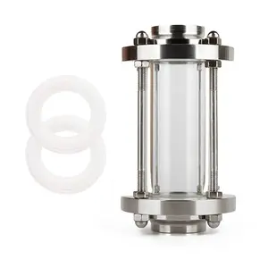 In-Line Sight Glass with Tri Clamp End, Sanitary Flow Sight Glass Stainless Steel 2 Inch Tri Clamp Type (Flow Pipe OD 51mm)