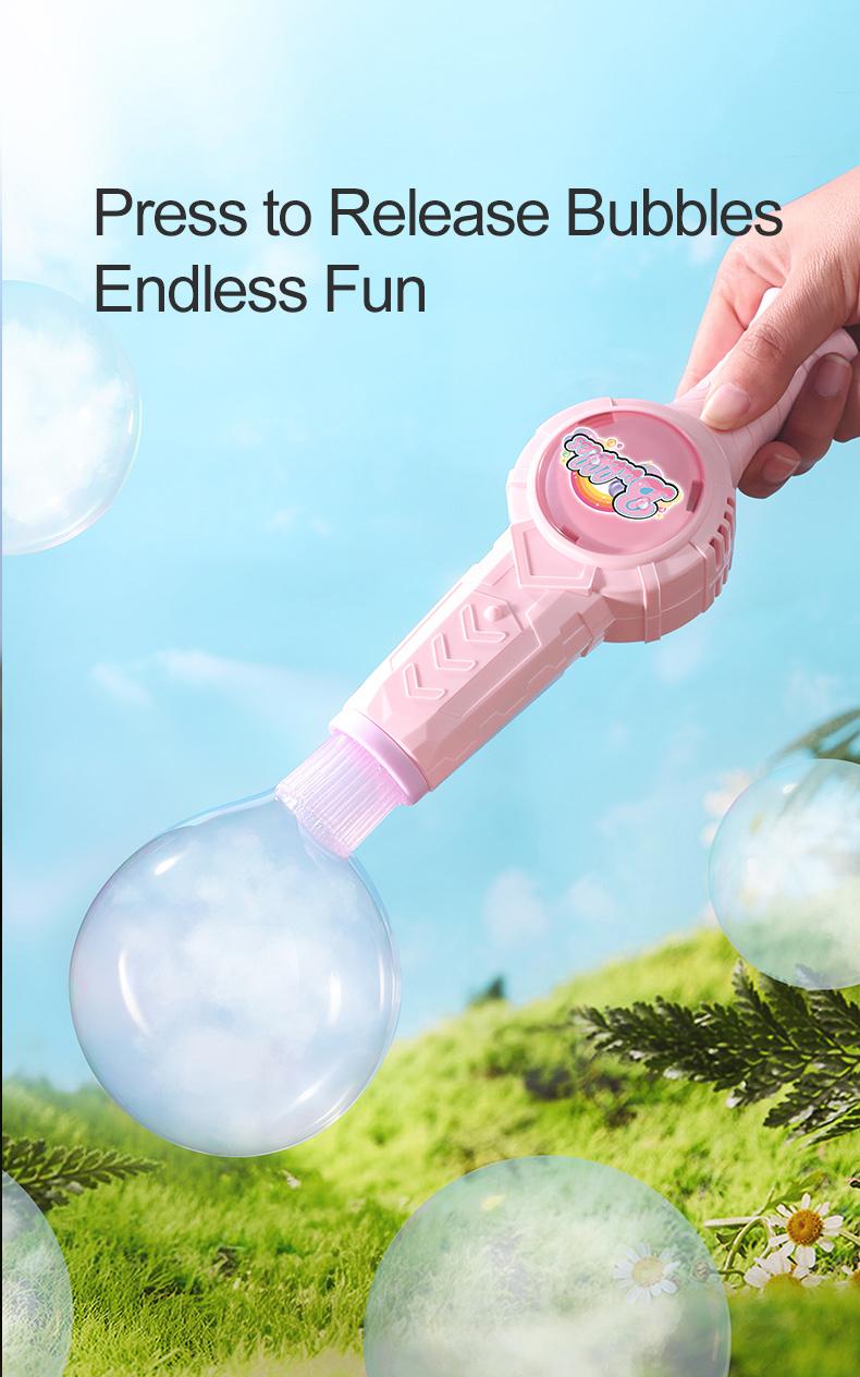 Mist Bubble Machine for Kids – Elastic Bubble Fog Wand, Smoke Bubble Sword, Interactive STEM Toy with Lights & Music, Parent-Child Fun, Outdoor Summer Play, Birthday Gift for Boys & Girls
