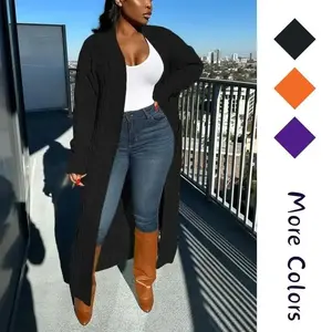 Cardigan Sweaters for Women Casual Long Cardigan Sweaters for Women Patchwork Open Front Knit Sweater