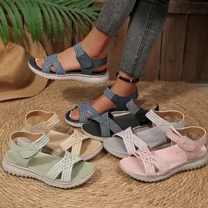 Women’s Casual Outdoor Sandals Comfortable Flat-Soled Breathable Sandals Stylish Open-Toe Sandals