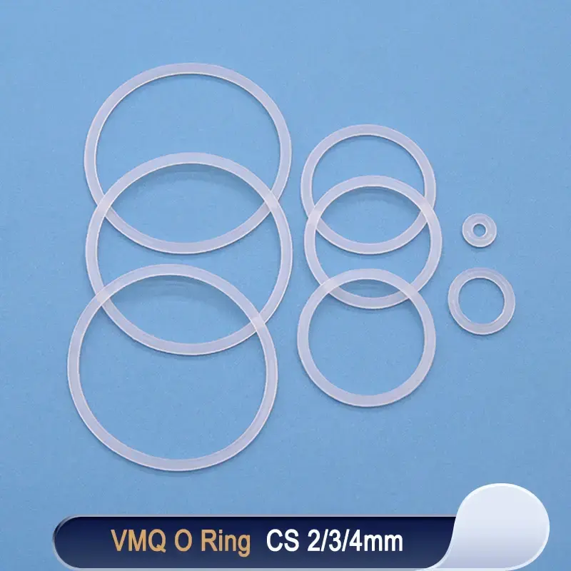 10pcs VMQ O Ring Gasket Thickness 2/3/4mm White Waterproof Washer Round O Shape Silicone Ring Food Grade