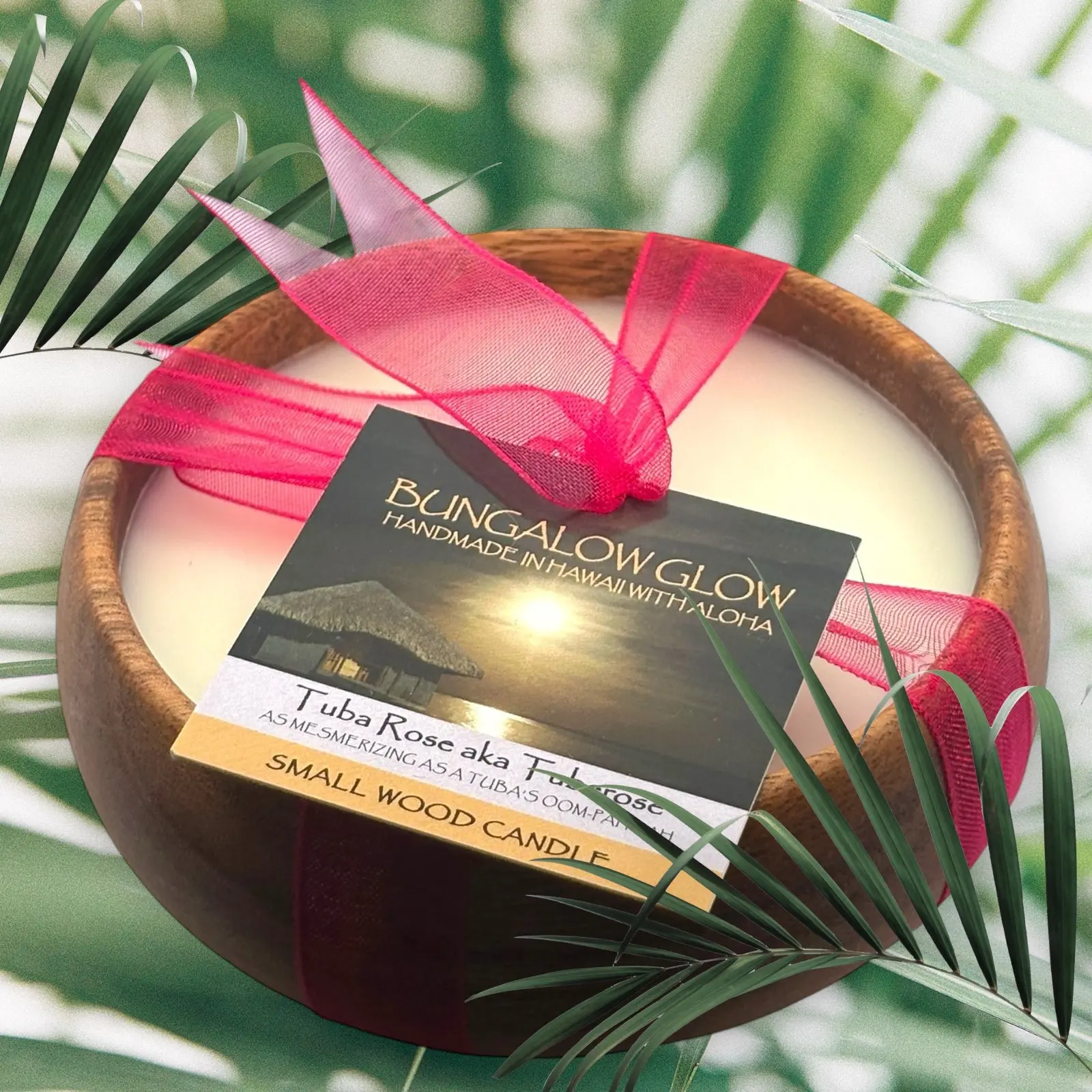 MADE IN HAWAII, Tuba Rose aka: Tuberose Soy Poi Bowl Candle