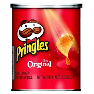 3x Pringles Original - Potato Crisp Salaty Snack Grab Go Portable Sized Lunchbox Treat Crispy Savory Salty Food Party School Cravings Multipack Variety Bundle Bulk Lot Classic Flavor Refreshing Light Toasted Crunchy 1.3oz Pack Can