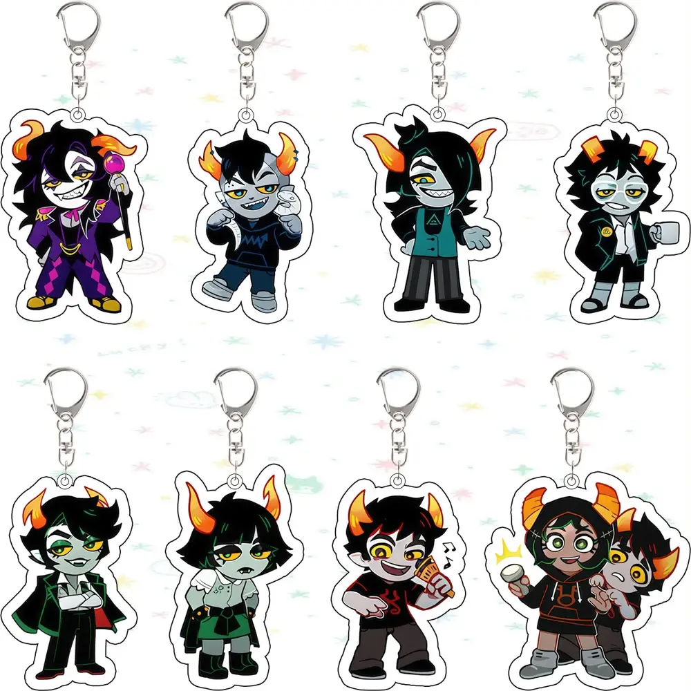 Homestuck Acrylic Keychain, Gamzee Makara, Karkat Vantas, Tavros Nitram, Eridan Ampora Charms, Backpack Accessory, Fan Gift