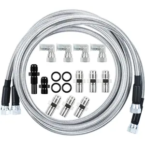 Automatic Transmission Cooler Line Kit 6AN Hose Line Kit Fits For GM 4L60E 4L65E