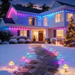 Pathway Lights Color Changing Dimmable Waterproof Shatterproof Smart RGB Ultra Bright with Magic Lantern App Control 16 Million Colors 213 Modes for Camping Roof Garden Bar Pool Tree Patio Christmas Landscape Lighting