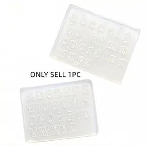3D Nail Art Silicone Molds Set - Alphabet & Number Stamping Plates for DIY Acrylic Resin Jewelry Making