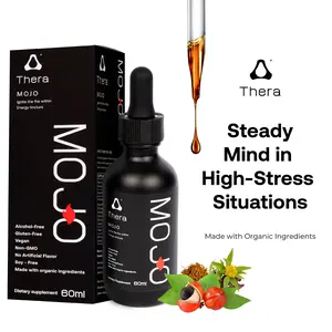 Thera Mojo Energy Drops - 3rd party lab tested & Alcohol-Free| With Cordyceps, Guarana, Rhodiola, Eleuthero, Panax Ginseng & Cayenne Pepper