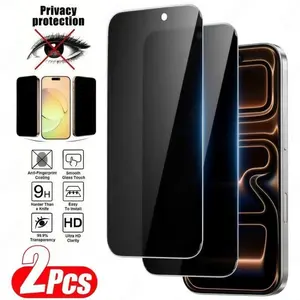 Privacy Matte Screen Protector Set for iPhone 11 to 17 Pro Max, 2 Pieces, Tempered Glass, Enhanced Privacy, Apple Compatible