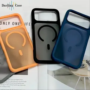 Darlingcase Stronger Magnetic & Shockproof for iPhone 17 Pro Max Case, Fit for MagSafe, Military Grade Drop Protection, Camera Control, DIY Button, Slim with iPhone 11 12 13 14 15 16 17 Series (Pro / Pro Max / Plus)Translucent Orange