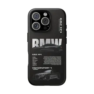 BMW G82 M4 Tough Phone Case | Aesthetic Case | Protective Cover | Unique Gift | For Iphone 16/15/14/13/12/Pro/Max | Cool Case | Car Lover Gift | Minimal Cover | Trendy Case | Sports Car Case | Gift For Him |Car Art Design |Racing Enthusiast|Automotive Art
