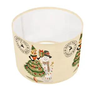 Mid Century Modern Christmas Tree Mod Gal, Winter Festive Holiday Lamp Shade - For Arc Floor Lamps Only