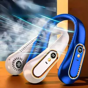 2026 New Portable Neck Fan, USB Rechargeable Neck Fan, 360 Degrees Cooling, 5 Speed Settings, Suitable for Men and Women