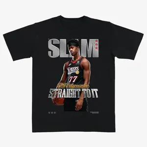 VJ Edgecombe Slam Basketball T-Shirt – Vintage Style Graphic Tee “Straight To It” Design for Basketball Fans