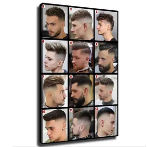 Modern Barber Shop Salon Hair Cut for Men Chart Poster Picture Art Print Canvas Decor Room Decoration Photo Decorative Artwork Artistic Ornaments Wall