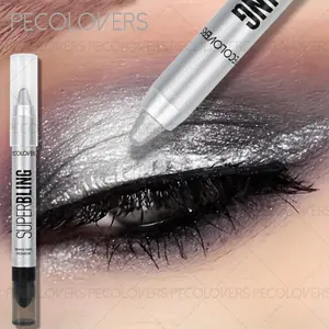 1pc Brightening High Light Eyeshadow  Stick,Shimmery & Metallic Shine Eyeshadow Pencil,WIth Cotton Head Brush, Eyeshadow Makeup