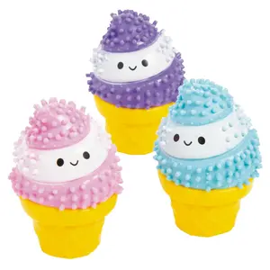 2 1/2" Mini Pastel Ice Cream Cone Porcupine Characters - 12 Pc.
