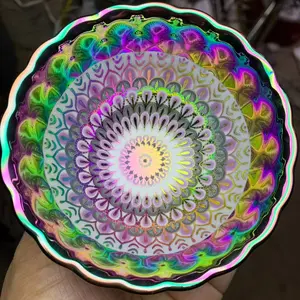 Building a handmade tea cup with a colorful circular ring