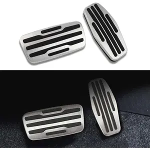 No Drill Car Brake Accelerator Gas Pedal Pad Cover Compatible For Chevrolet Silverado 1500,2500,3500 2020-2025, Compatible With GMC Yukon Sierra 2021-2025 Anti Slip Mat Interior Parts