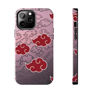 Akatsuki Red Cloud Shadow Gradient Phone Case Compatible with iPhone 17 16 15 14 13 12 11 8 SE XR X XS Max Pro Plus