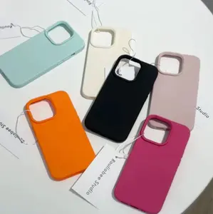 iPhone 13 Pro mobile phone case lens frame large hole gel rubber non-slip and more anti-fall mobile phone case, frame soft back, frame heightened protection, simulated leather texture protective case