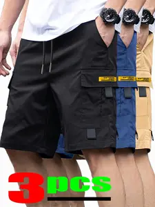 Men's multi-pack multi-functional work shorts - suitable for outdoor, construction, hiking and casual wear | Machine washable regular-size work shorts, Casual Athletic Shorts, Casual sports shorts, Casual athleisure shorts