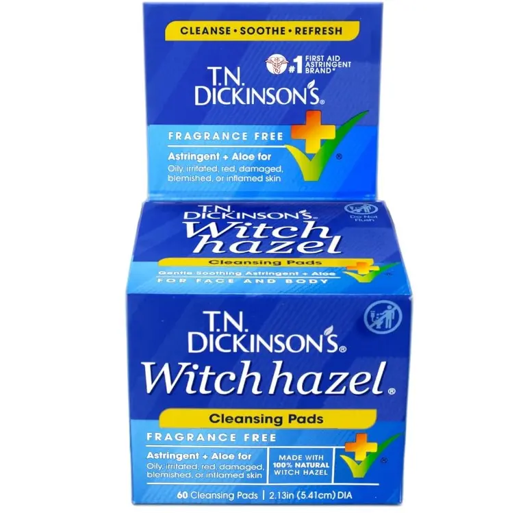 T.N. Dickinson's Witch Hazel Cleansing Pads, 60 Count