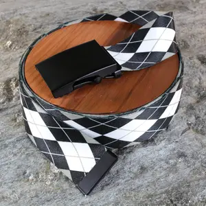 Argyle Print Belts – Patterned Web Belts