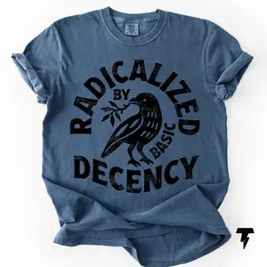 Radicalized By Basic Decency Shirt Comfort Colors 1717 & Gildan 5000, Political Protest Tee, Feminist Activist Gift, Liberal Clothing, Social Justice Top
