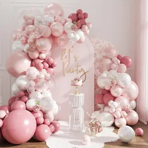 Dusty  Balloon Arch Kit 103 count Double Stuffed Dusty    White Pastel  Clear Balloons Different Size for Wedding Birthday  Shower Birdal Shower Party Decorations