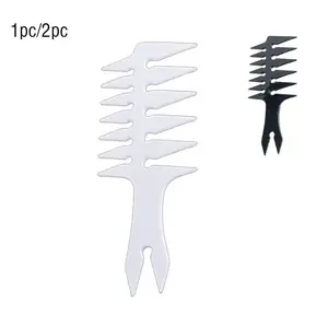Men's Vintage Wide Tooth Comb, Dual-Sided Styling Oil Head Comb, Large Teeth Hair Brush, Retro Design, 1/2pc Set, Hair Styling Combs