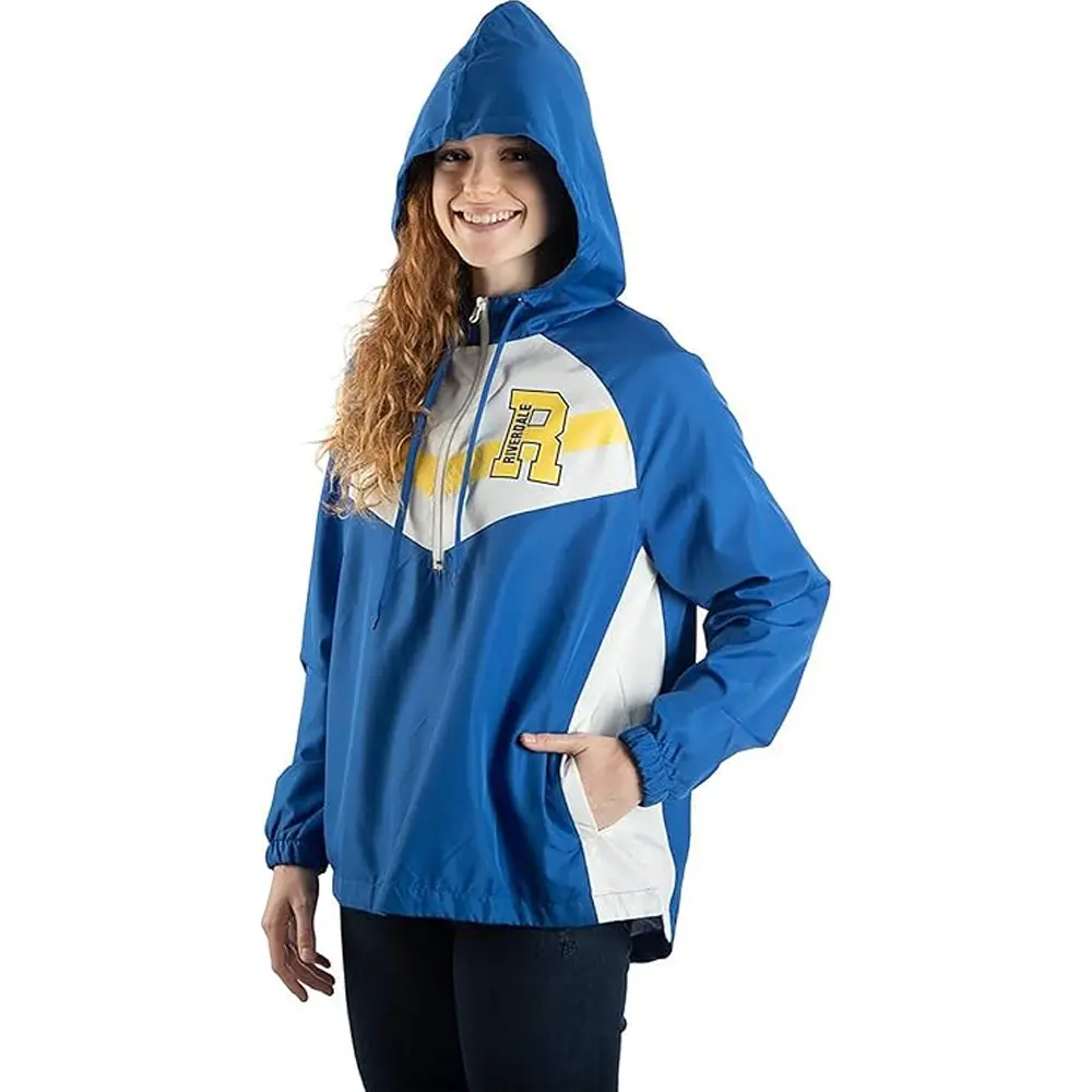 Women's Riverdale Vixens Officially Licensed Anorak Jacket - Women's Clothes, Color Block, Half-Zip, Long Sleeve Pullover, Great Riverdale Gift For Girls, Unique And Fashionable Design, Tops, Apparel, Coats, Colorblock, 100% Authentic, Bright & Bold, Mult