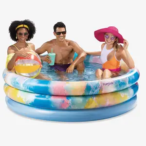Funsicle 5.5ft Summer Vibes Pool- Inflatable Plunge Pool for Backyard Socializing and Fun
