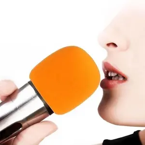 Anti-Spit Windproof Mic Cover Durable Shockproof Pop Filter Noise Reduction Sponge for Live Streaming Karaoke Recording Professional Portable Set Dustproof Moisture-Resistant Microphone Windscreen