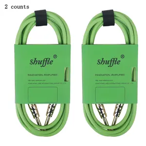 Guitar Cable, 2 Counts Guitar Instrument Cable, Noise Reduction Plastic Guitar Cable, Music Accessories for Guitar, Bass