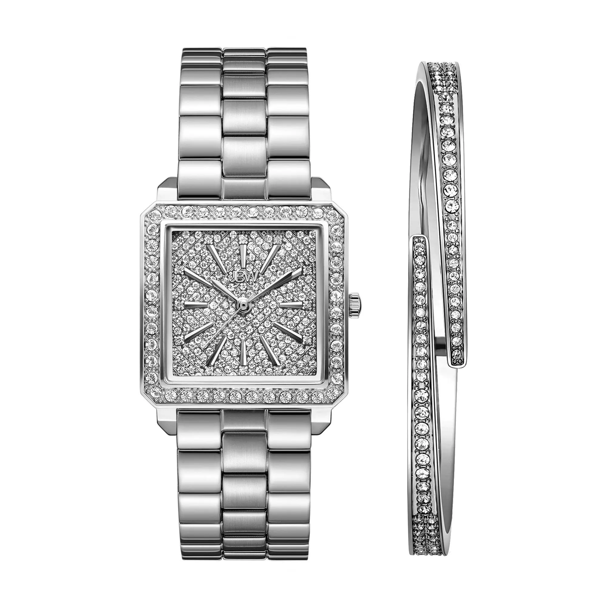 JBW Women's Crystal Stainless Diamond Watch & B racelet Set JBW Women's Crystal Stainless Diamond Watch & B racelet Set