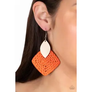 Sabbatical WEAVE Orange Earrings - Jewelry by Bretta