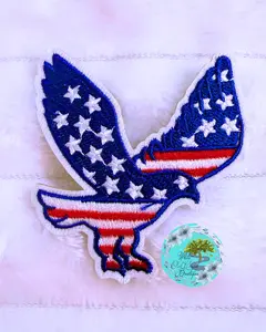 Eagle American Flag Trucker Hat Patch