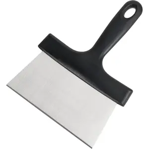 Grill Scraper 6.4 Inch Stainless Steel Griddle Scraper with Plastic Handle Versatile  Scraper Tool for Flat Top Teppanyaki BBQ  Griddle Accessories