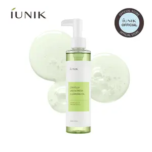 IUNIK Centella Green Fresh Cleansing Oil | Gentle Daily Cleansing & Soothing for All Skin Types | 200ml / 6.7 fl oz