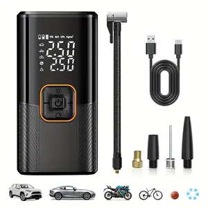 Wireless Electric Tire Inflator Pump, Cordless Tire Inflator, Digital Tire Inflator with LCD Display, Fast Charging, Portable Air Compressor, Max Pressure 150psi, Ideal for Cars, Bikes, Motorcycles