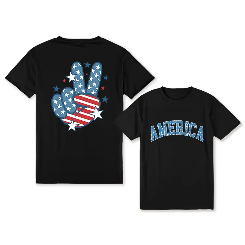 Short Sleeved T-Shirt for Casual Wear in Summer And Spring, T-Shirt with National Flag Printed on It, 180G Pure Double-Sided Printed Round Neck Short Sleeved T-Shirt, Casual Printed T-Shirt, Fashionable Single Piece