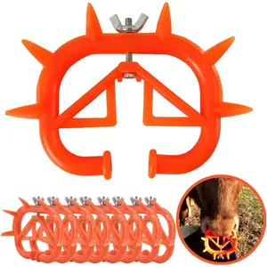 10PCS Cow Nose Ring Farm Livestock Animal Weaner Red Plastic Weaning Tool for Calf Cattle Prevent Sucking Weaning Rings