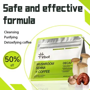 VBOT-Super Organic Mushroom Coffee - Cleansing, Purifying, Detoxifying - Pure Herbal Extract + Mushrooms - Immunity Enhancing - Promotes Healthy Excretion and Intestinal Health - Safe and Effective - Herbal Supplements