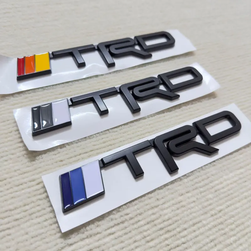 TRD logo applies to Toyota Jeep Dodge body stickers Side logos Leaf panels Rear modification logos Car stickers